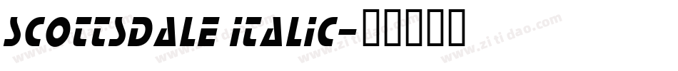 Scottsdale Italic字体转换